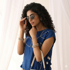 Indigo Shell-Drop Embroidered Co-ord Set