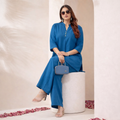 Cotton-Linen Tunic & Wide-Leg Palazzo Set
