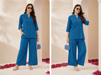 Cotton-Linen Tunic & Wide-Leg Palazzo Set