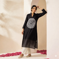 Black Ombré Kurta Set with Pants