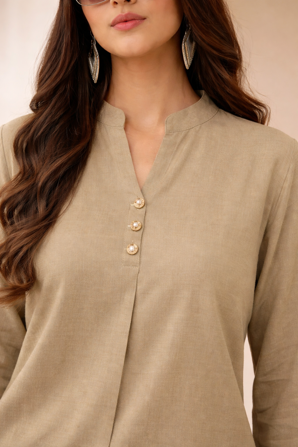 Cotton-Linen Tunic & Wide-Leg Palazzo Set