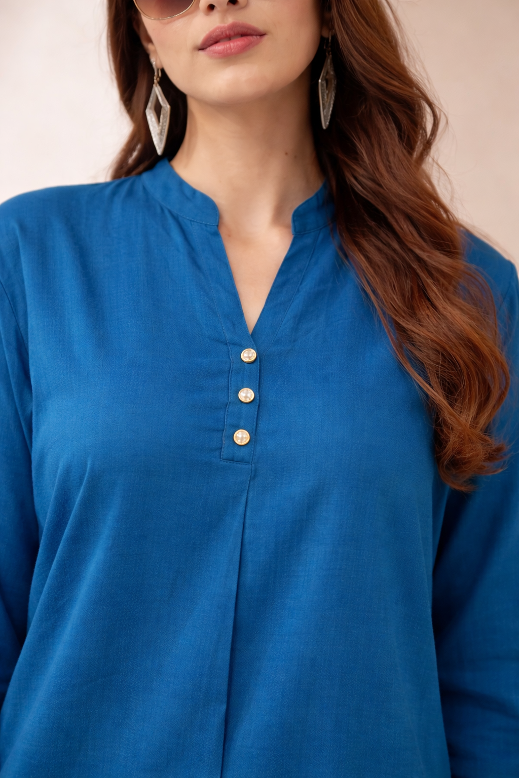 Cotton-Linen Tunic & Wide-Leg Palazzo Set